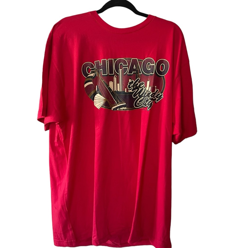 Chicago Windy city memorabilia red T-shirt size 2 XL brand new